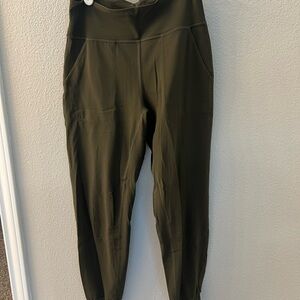 lululemon align joggers olive green